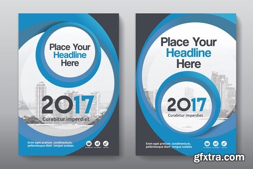 Collection of brochure cover template for advertising banner invitation flyer 9-25 EPS