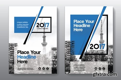 Collection of brochure cover template for advertising banner invitation flyer 9-25 EPS