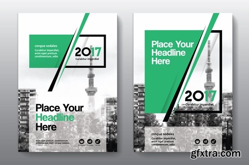 Collection of brochure cover template for advertising banner invitation flyer 9-25 EPS