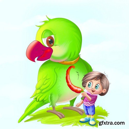 Cartoon illustration - 5 UHQ JPEG