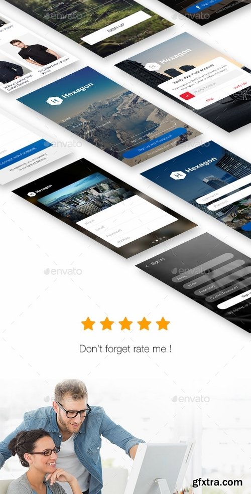 GraphicRiver - SignUp Login - Mobile Form UI kit 13027914