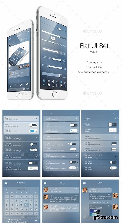 GraphicRiver - Flat UI Set Vol 3 360693