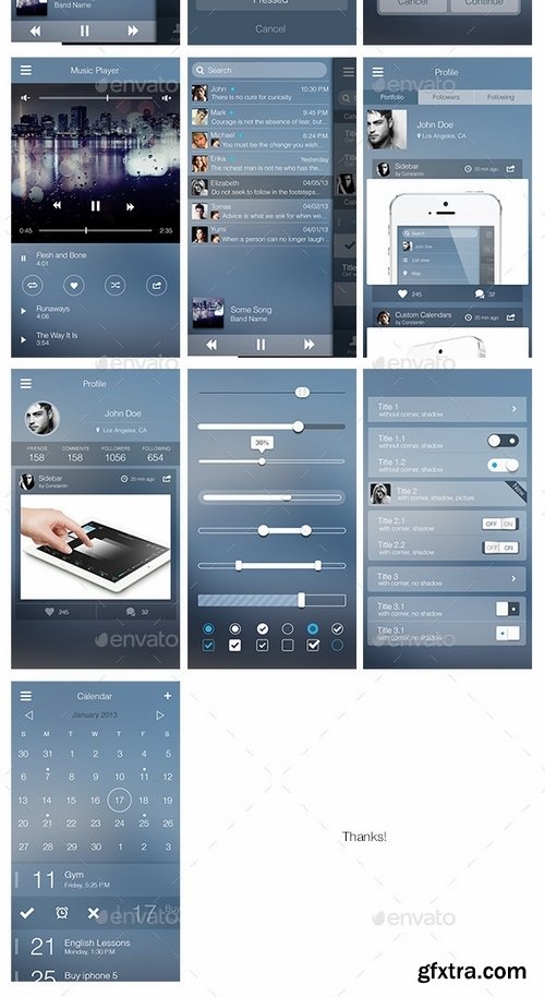 GraphicRiver - Flat UI Set Vol 3 360693