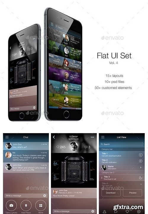 GraphicRiver - Flat UI Set Vol 4 6208464