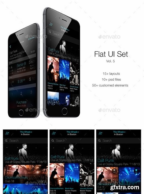 GraphicRiver - Flat UI Set Vol 5 6333053