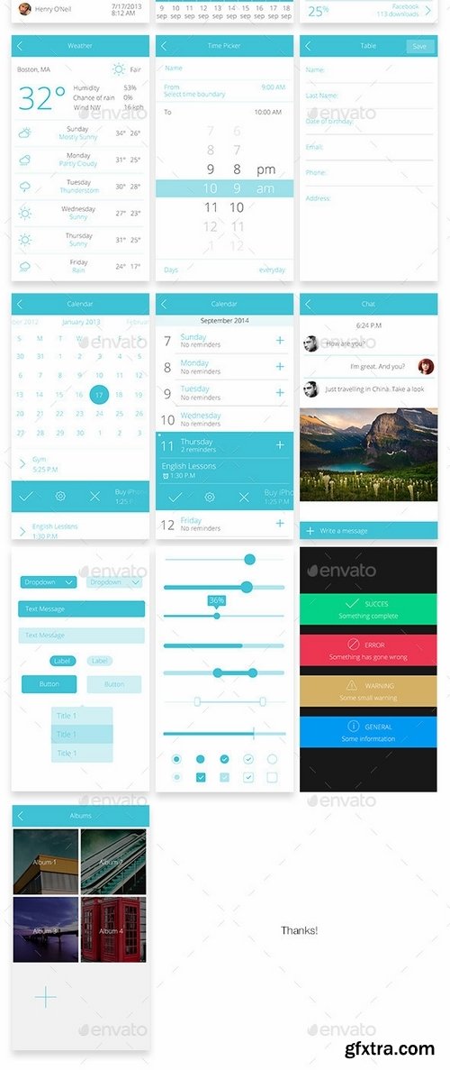 GraphicRiver - Flat UI Set Vol 6 9101266