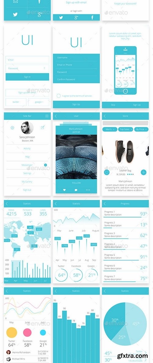 GraphicRiver - Flat UI Set Vol 6 9101266