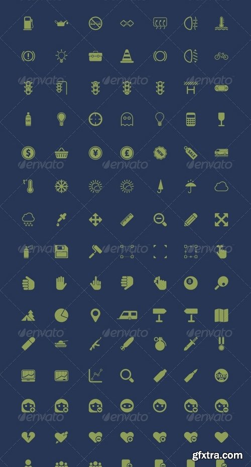 GraphicRiver - 500 Vector Icons + Icon Generator 2405037