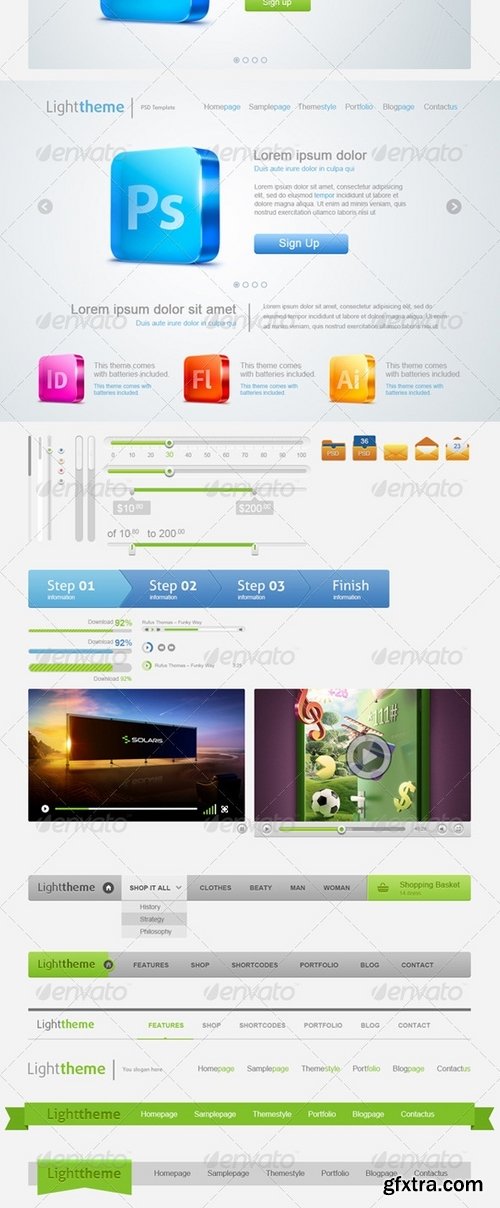 GraphicRiver - Light Theme Big Pack Web Constructor 10 2750619