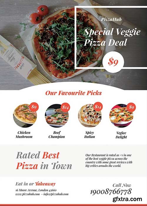 Pizza Flyer V19 Template PSD