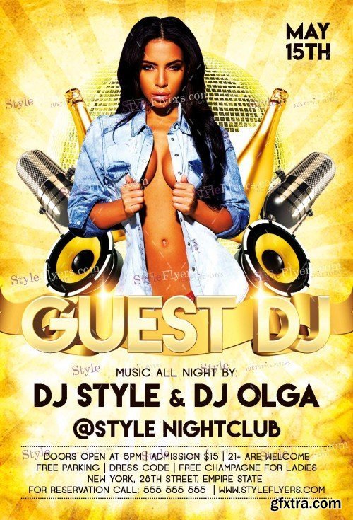 Guest DJ PSD Flyer Template