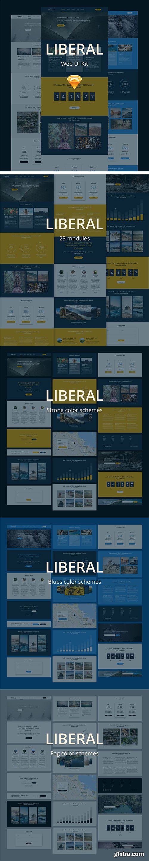 CreativeMarket - Liberal UI Kit 1274590