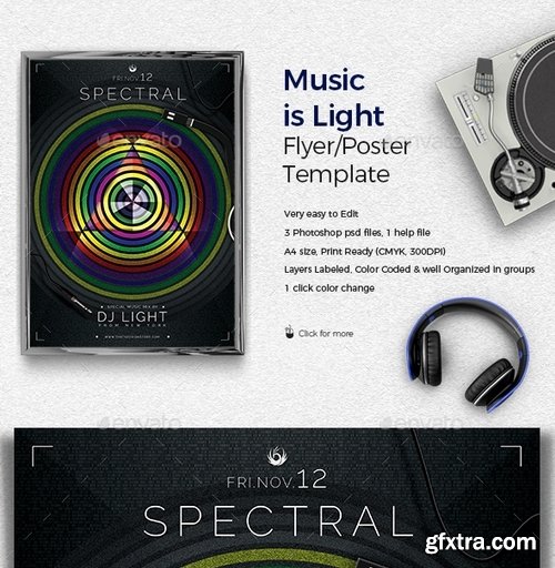 GraphicRiver - Music is Light Flyer Template 19556367