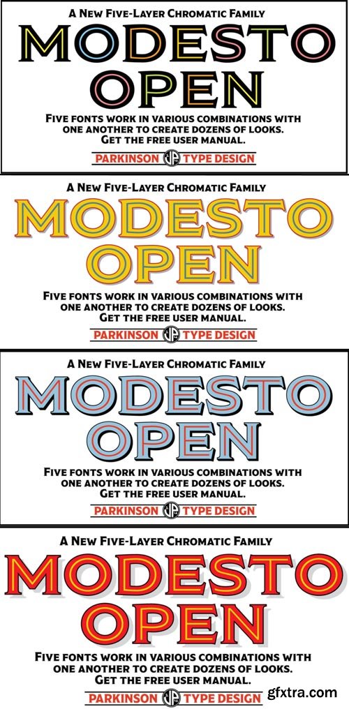 Modesto Open Font Family $60