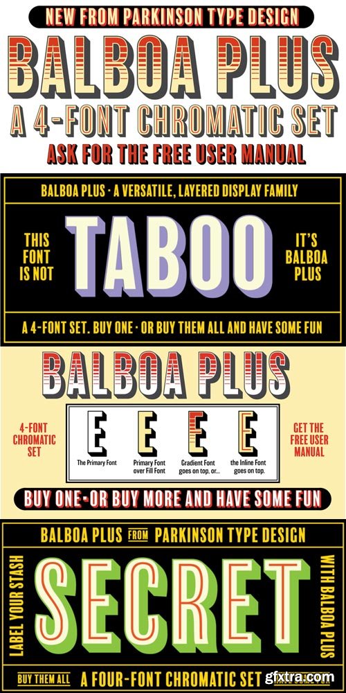 Balboa Plus Font Family $40