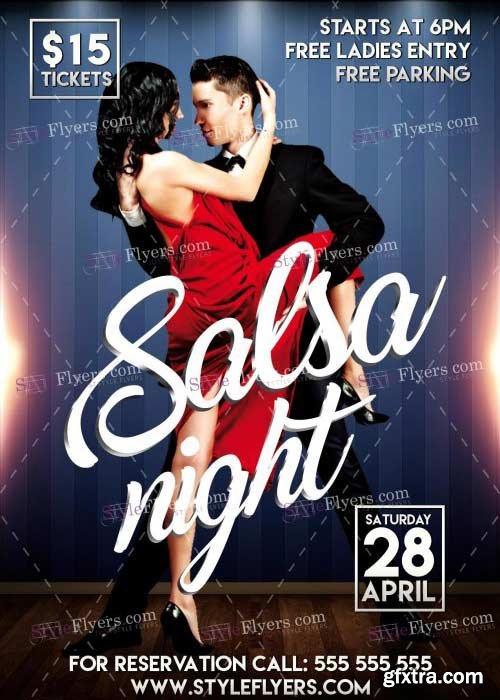 Salsa Night V18 PSD Flyer Template