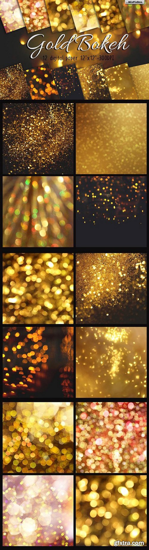 CM - Gold bokeh digital paper 1279326