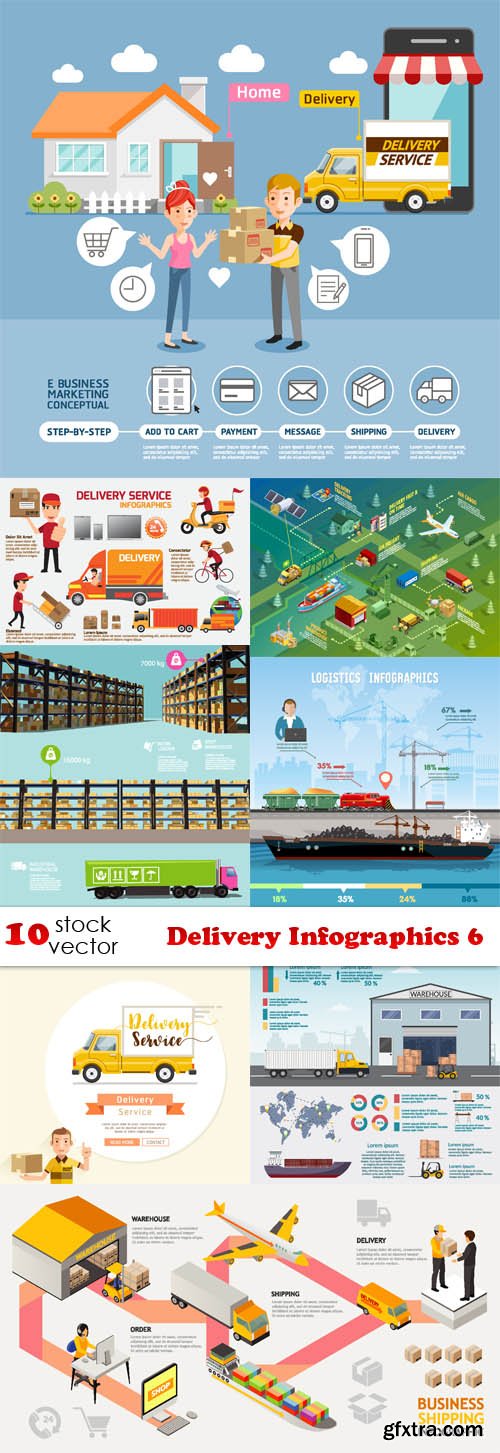 Vectors - Delivery Infographics 6