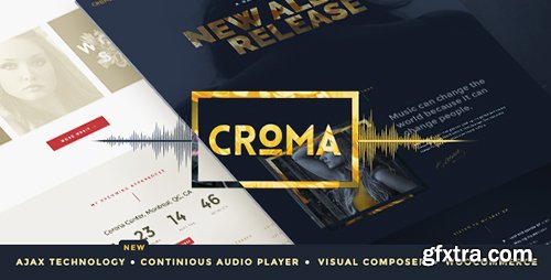 ThemeForest Croma - Responsive Music WordPress Theme with Ajax and Continuous Playback V.2.2.2 15182698