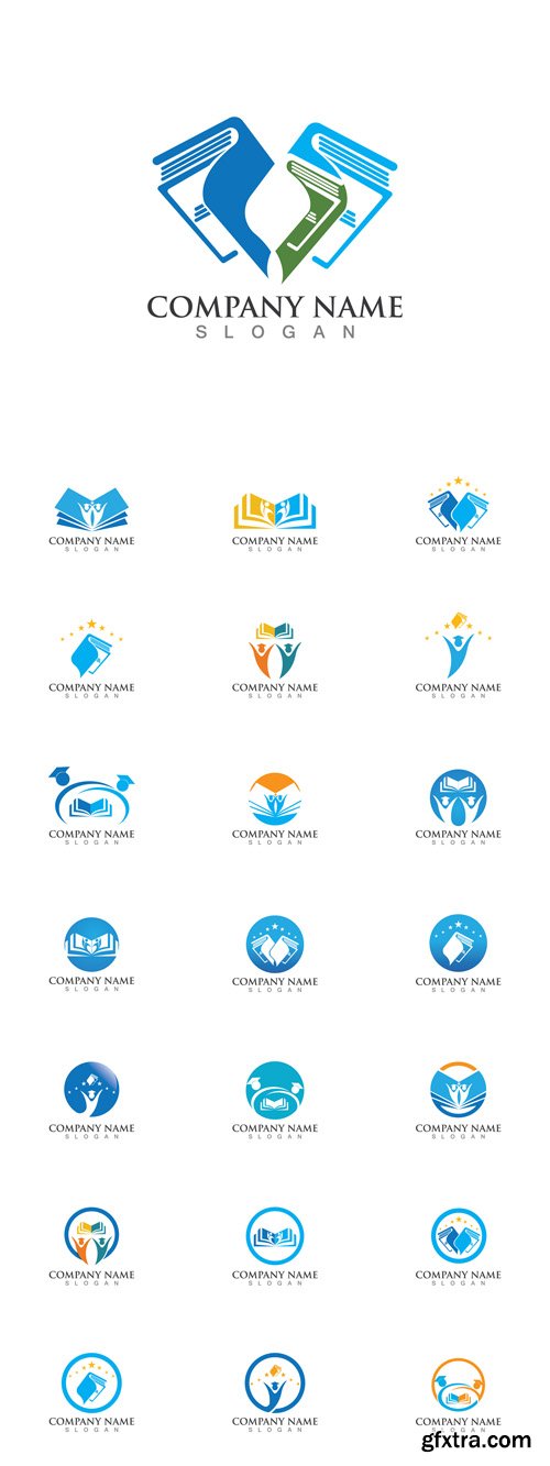 Vector Set - Education Books Logos