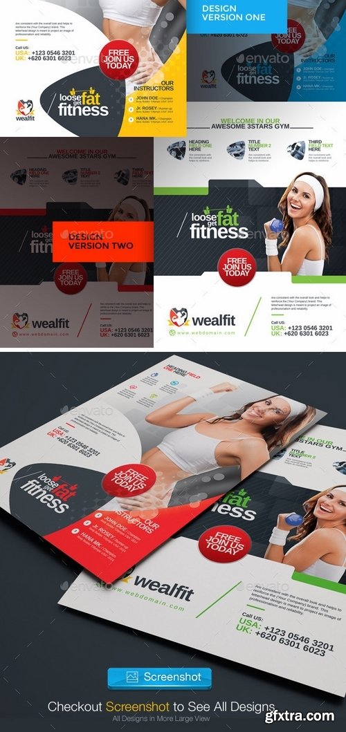 GraphicRiver - WealFit Fitness - Gym Flyer 10065074