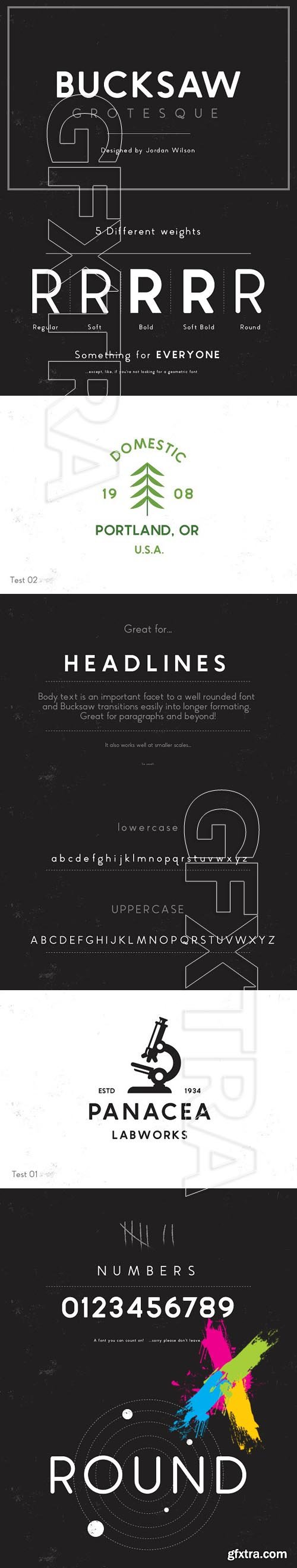 CM - Bucksaw Grotesque font 1310403