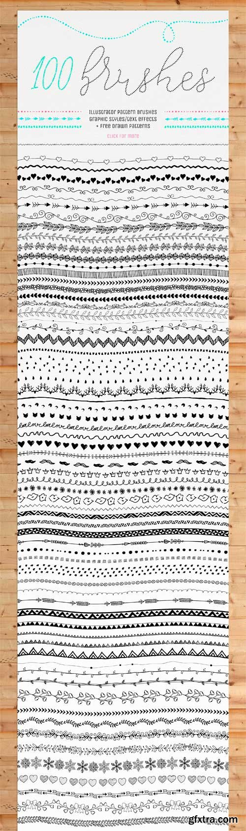 CM 1295447 - 100 Pattern Brushes+9 Graphic Styles