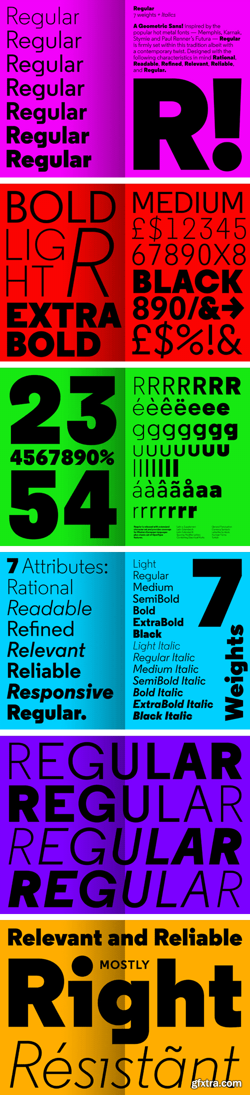 Regular Font Family