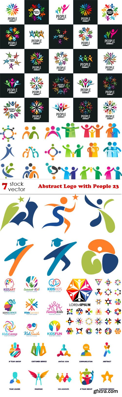 Vectors - Abstract Logo with People 23