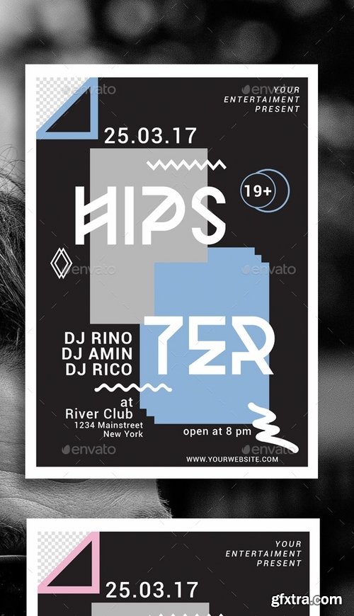 GraphicRiver - Minimal Hipster Party Flyer 19527453