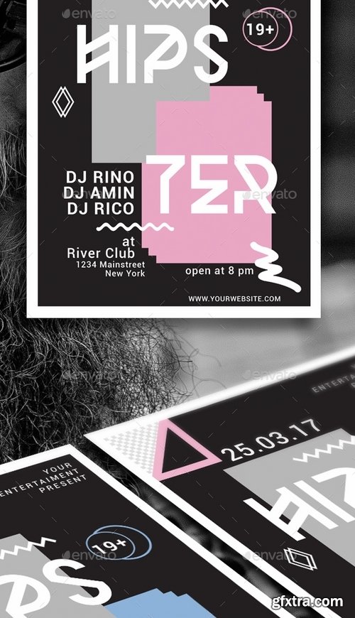 GraphicRiver - Minimal Hipster Party Flyer 19527453