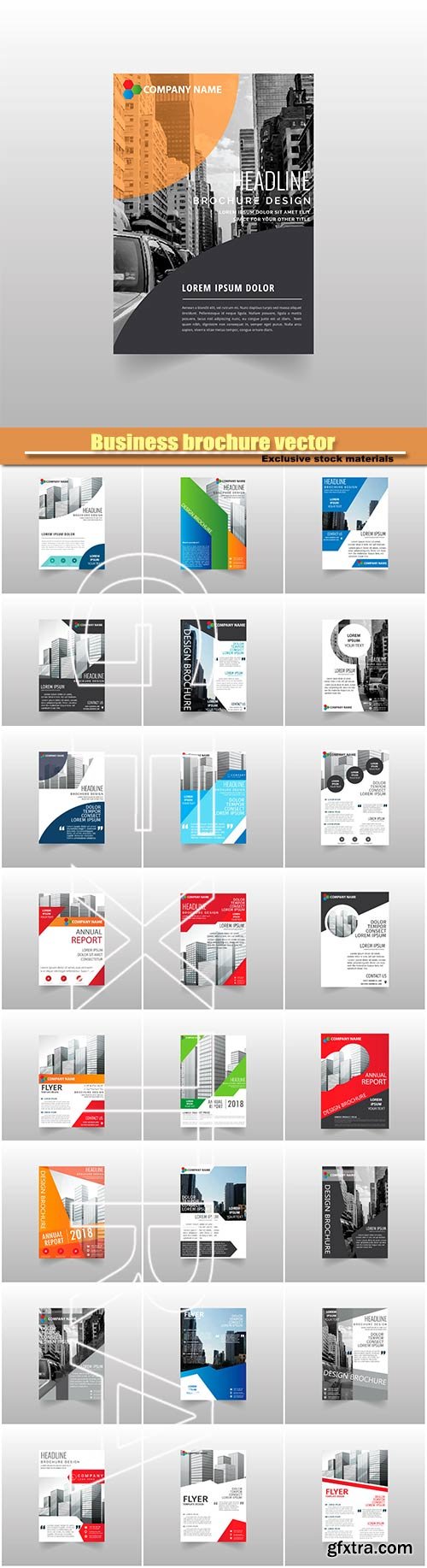 Business brochure vector, flyers templates #10