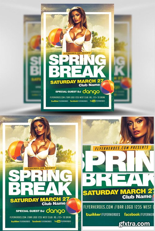 Spring Break 2017 Flyer Template 2