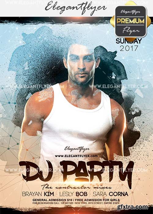 DJ Party V11 Flyer PSD Template + Facebook Cover