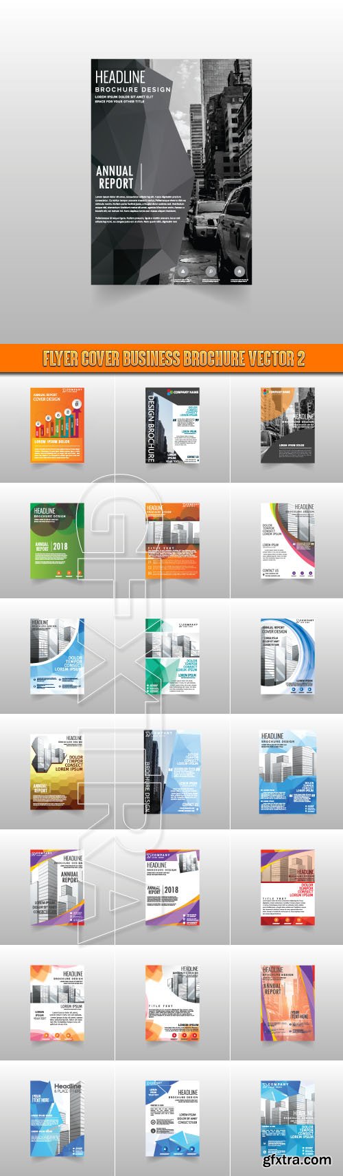 Flyer cover business brochure vector 2