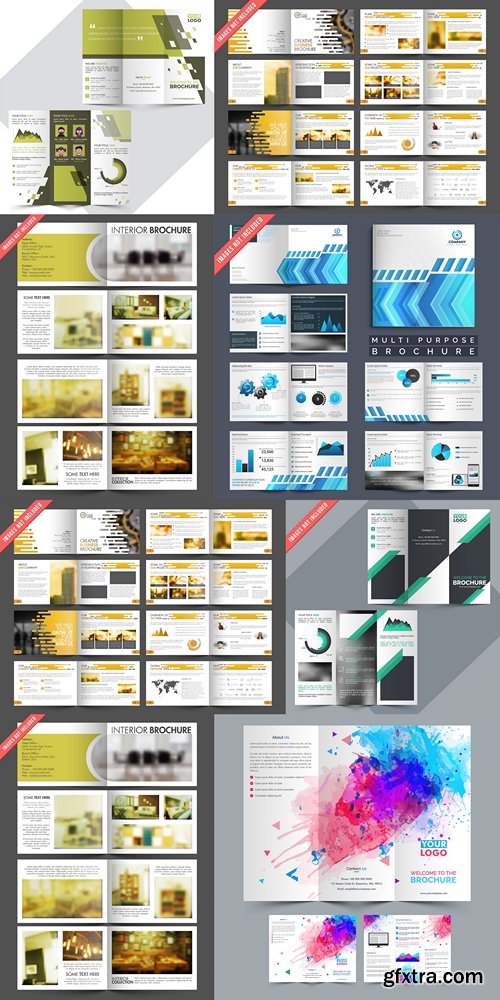 Brochure design set Premium Vector 2