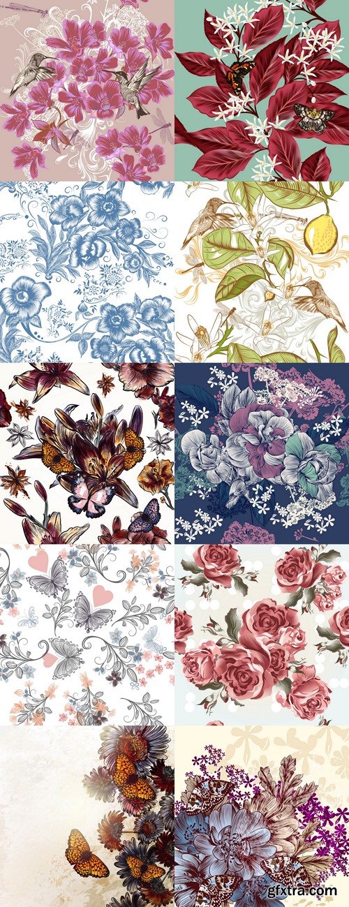 Floral pattern design Premium Vector 2