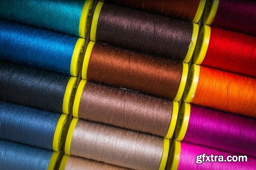 Collection of skeins of thread color thread embroidery weaving of fabric 25 HQ Jpeg