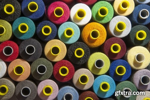 Collection of skeins of thread color thread embroidery weaving of fabric 25 HQ Jpeg