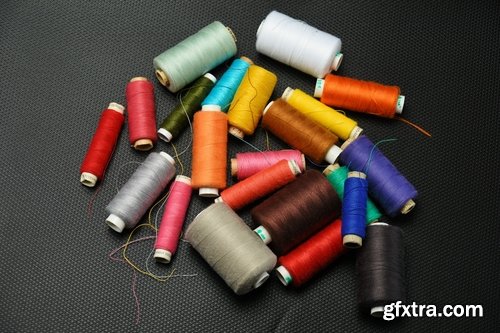 Collection of skeins of thread color thread embroidery weaving of fabric 25 HQ Jpeg