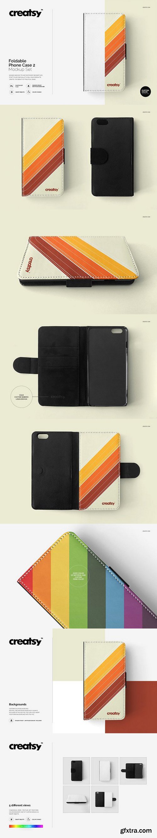 CM - Foldable Phone Case 2 Mockup Set 1288869