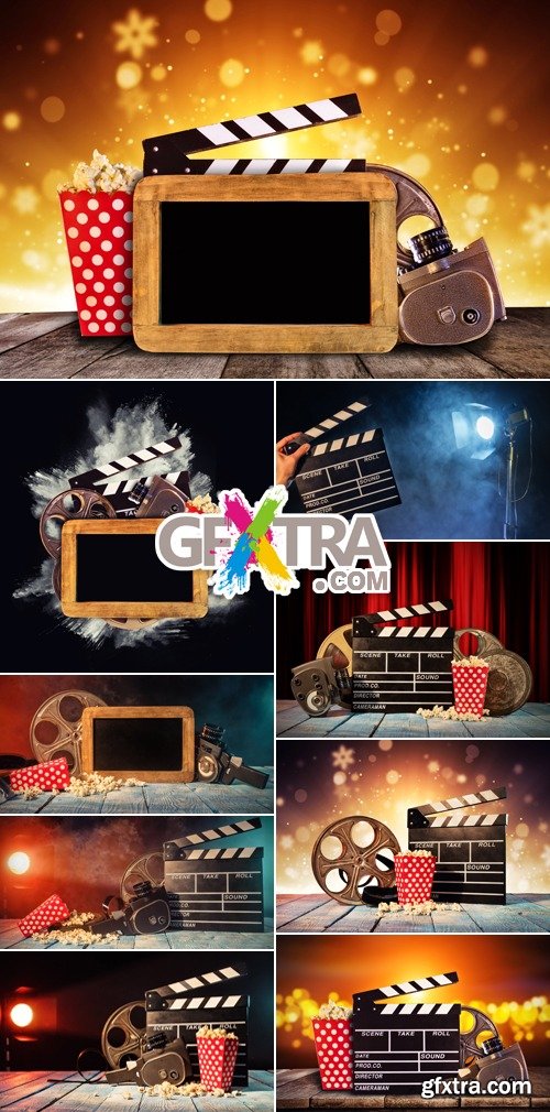 Stock Photo - Retro Film Production Accessories