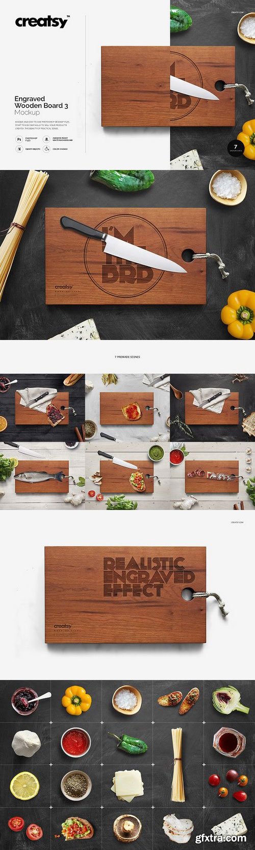 CM - Engraved Wooden Board 3 Mockup 1164746