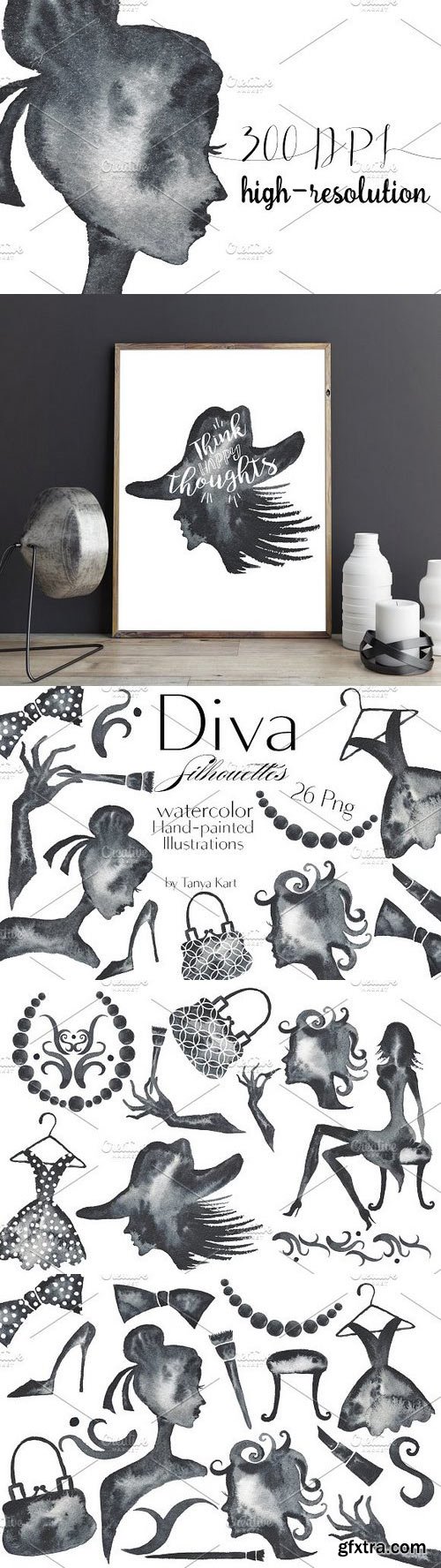 CM - Diva Silhouettes Black collection 1164781