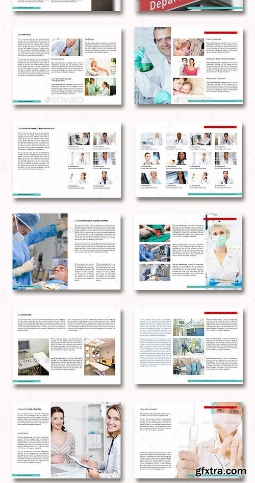 GraphicRiver - Hospitals Landscape General Brochure Template 9596595