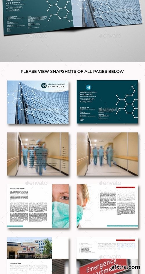 GraphicRiver - Hospitals Landscape General Brochure Template 9596595