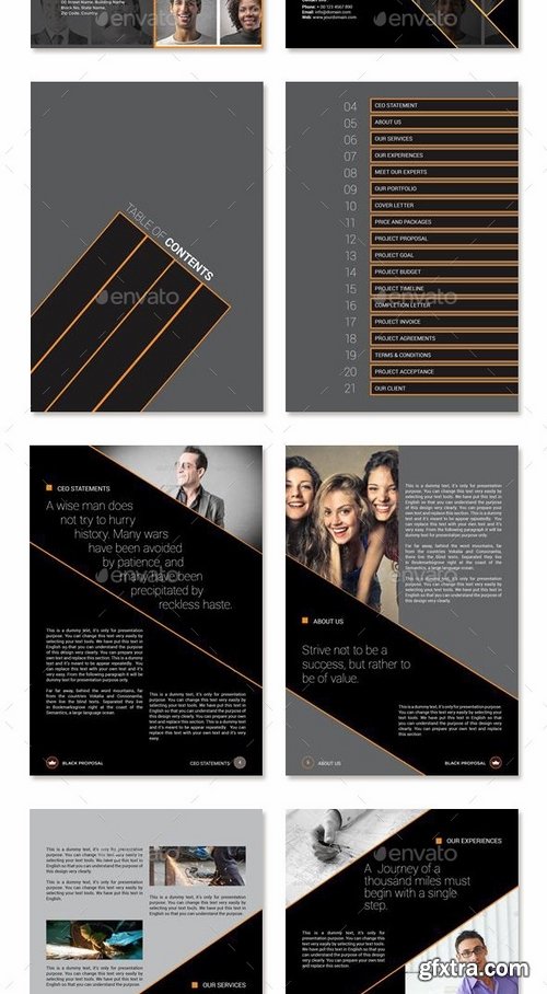 GraphicRiver - Black Multipurpose InDesign Proposal Templates 10111837