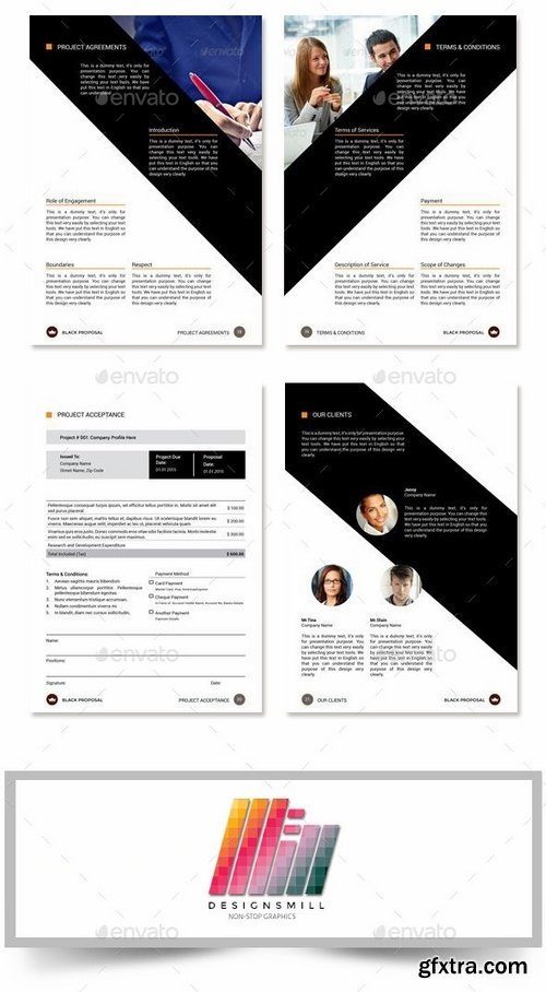 GraphicRiver - Black Multipurpose InDesign Proposal Templates 10111837