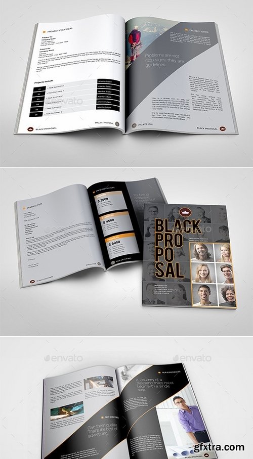 GraphicRiver - Black Multipurpose InDesign Proposal Templates 10111837