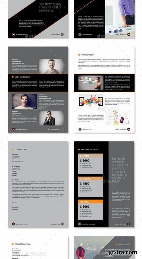 GraphicRiver - Black Multipurpose InDesign Proposal Templates 10111837